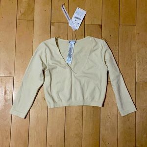 zara seamless collection cream crop top